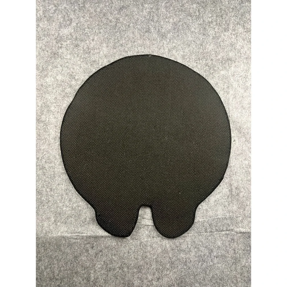 Chrome Hearts Horseshoe Logo Rug Black Orange Circular Floor Mat 24in